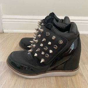 JEFFREY CAMPBELL TERAMO WEDGE SNEAKERS US 9.5